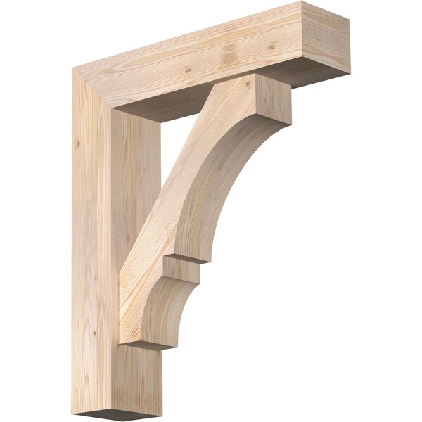 Ekena Millwork Balboa Block Smooth Bracket w/ Offset Brace, Douglas Fir, 7 1/2"W x 30"D x 36"H BKT0806X30X36BOA05SDF - main